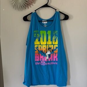 Walt Disney World 2016 Spring Break Blue Tank Top - L